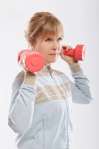 Porträt Einer Attraktiven Frau Beim Training Studio — Stockfoto