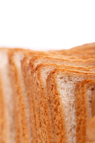 Еда Вкусный Хлеб Белом Фоне — стоковое фото