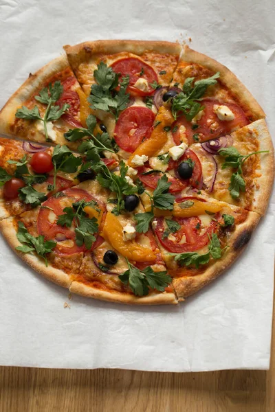 Delicious Pizza Table — Stock Photo, Image