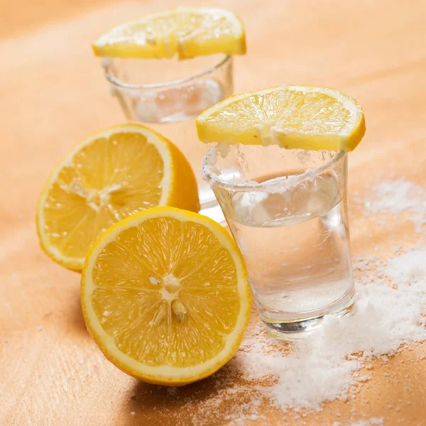 Tequila Med Citron Och Salt — Stockfoto