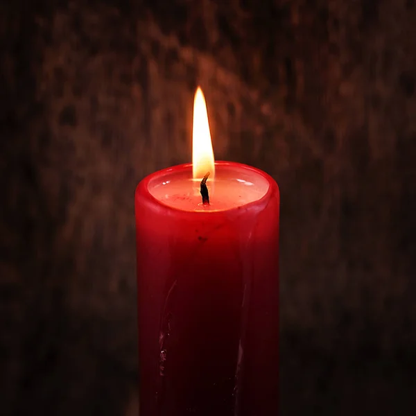 Червона Свічка Столі — стокове фото