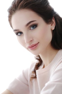 Güzellik. Güzel makyajlı kadın.