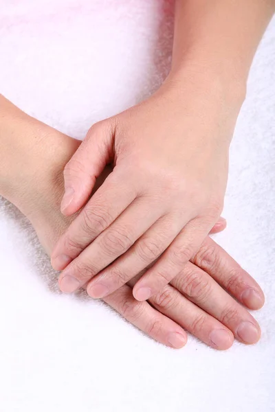 Fechar Mãos Mulher — Fotografia de Stock