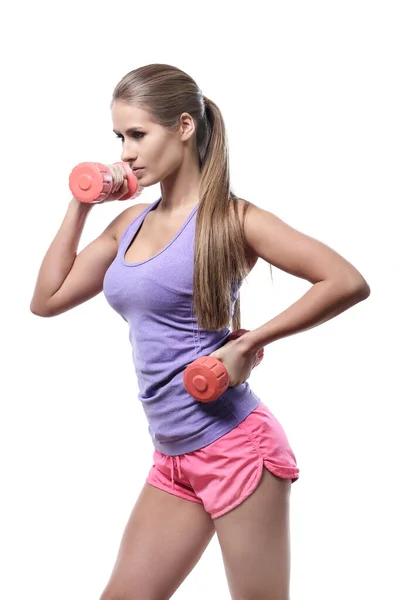 Entraînement Femme Dans Salle Gym — Photo