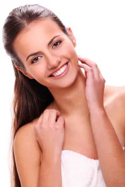 Studio Portrait Beautiful Young Woman — Stock Photo, Image