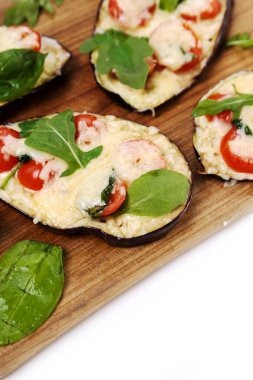 Patlıcandan yapılmış pizza.