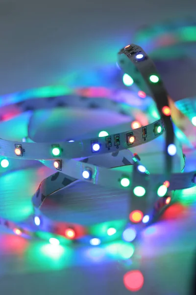 Led Light Ribbon Table — Stock Photo, Image