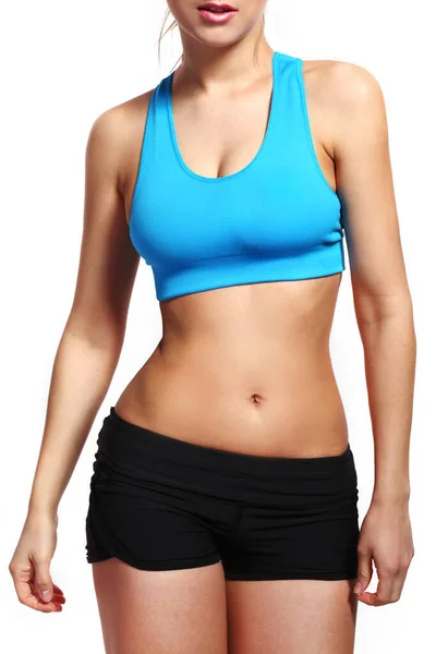Beautiful Caucasian Woman Body Fitness Wear — Stock Photo, Image