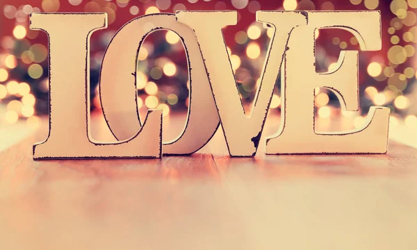 Wort Liebe Zum Valentinstag — Stockfoto