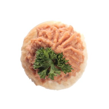 Yiyecekler. Beyaz arka planda nefis aperatifler