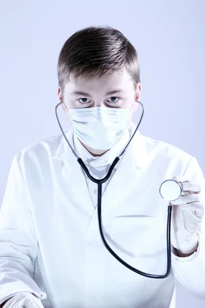 Dokter Met Stethoscoop Hand — Stockfoto