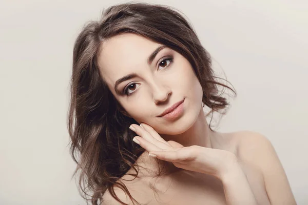 Belleza Spa Mujer Con Cara Hermosa — Foto de Stock