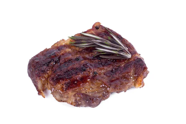 Grilled Steak White Background — Stock Photo, Image