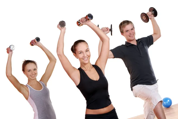 Grupo Personas Haciendo Ejercicio Físico — Foto de Stock