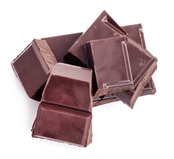Sweet chocolate on a white background