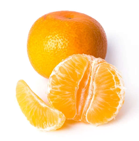 Delicious Mandarin White Background — Stock Photo, Image