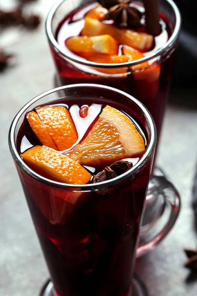 Delicious Gluckwein Table — Stock Photo, Image