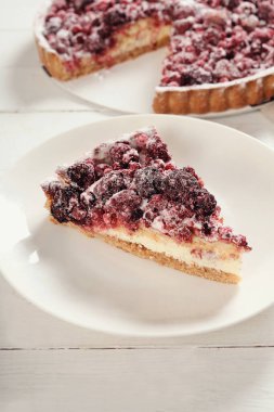 Yiyecekler. Meyveli lezzetli turta.