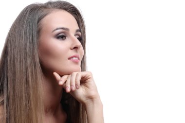 Güzellik. Tatlı yüzlü kadın.