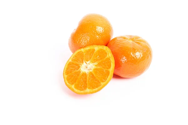 Tangerine Een Witte Achtergrond — Stockfoto