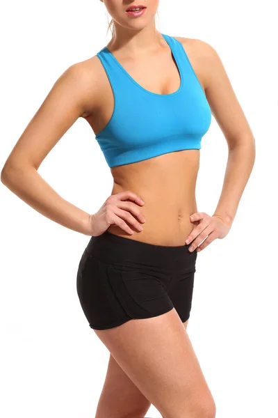 Beautiful Caucasian Woman Body Fitness Wear — Stock Photo, Image