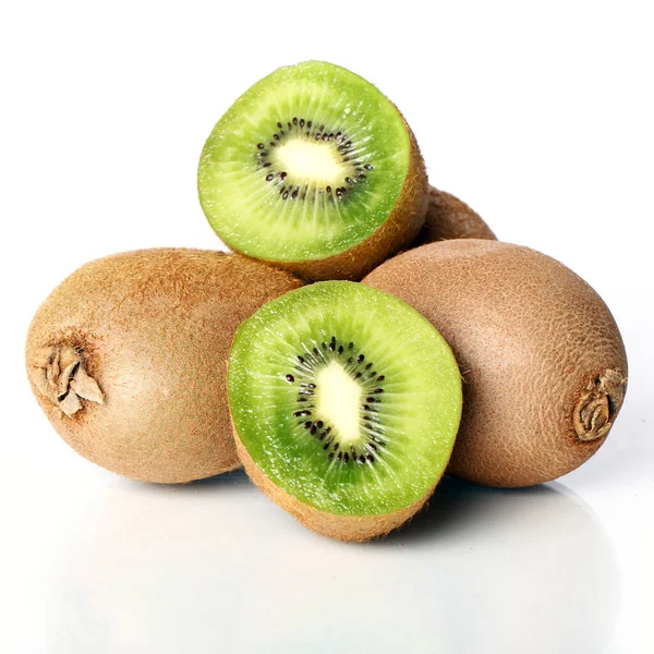 Čerstvé Kiwi Ovoce Přes Bílou — Stock fotografie