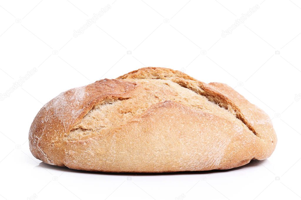 Bread on a white background