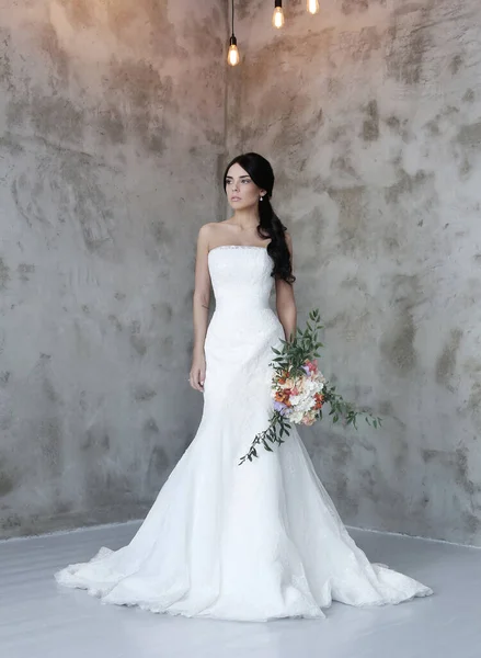 Belle Mariée Robe Mariée — Photo