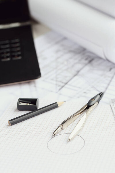 Office. Stationery on the table