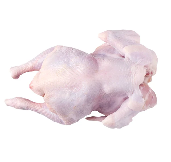 Rohes Huhn Auf Weißem Hintergrund — Stockfoto
