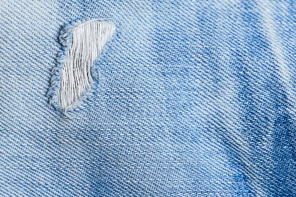 Nahaufnahme Eines Teils Der Jeans Der Etwas Zerrissen Ist — Stockfoto