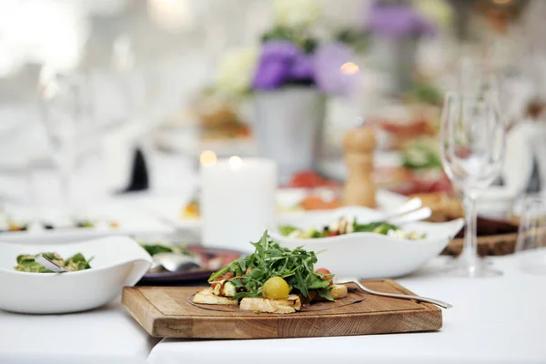 Delicious Salad Different Types Vegetables Banquet — Stock Photo, Image