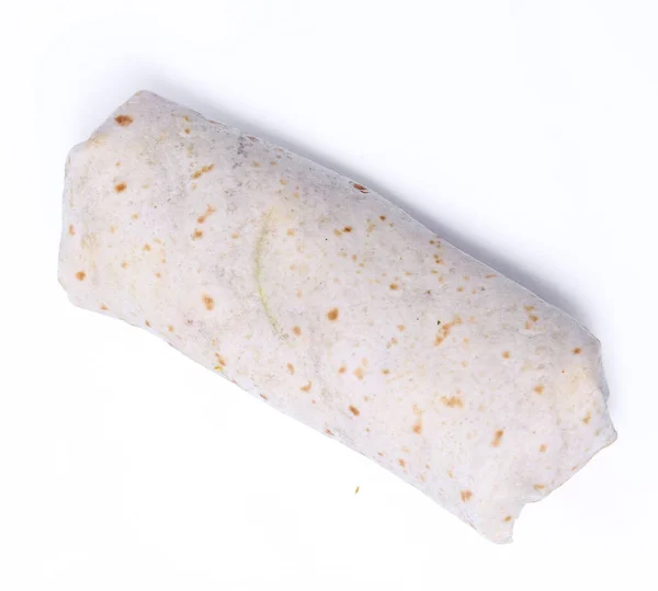 Finom Burrito Fehér Alapon — Stock Fotó