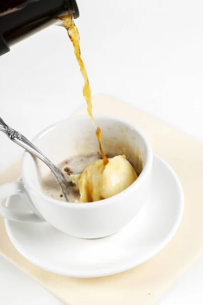 Café Postre Affogato Sobre Mesa — Foto de Stock