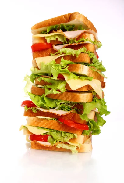 샌드위치가 배경에 분리되어 있습니다 — 스톡 사진