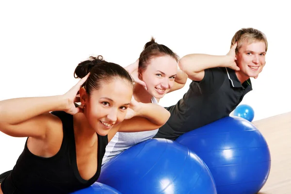 Grupo Pessoas Fazendo Exercício Fitness — Fotografia de Stock