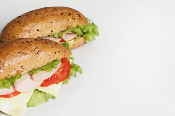 Delicioso Sándwich Largo Sobre Mesa — Foto de Stock