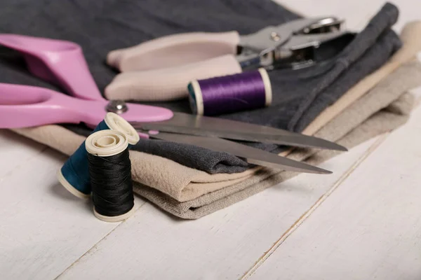 Sewing Tools Table — Stock Photo, Image