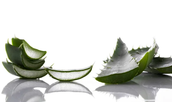 Medicine Aloevera White Background — Stock Photo, Image
