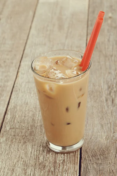 Coffee Drink Ice Latte Table —  Fotos de Stock