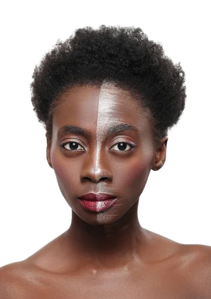 Skönhet Kvinna Med Konstnärlig Makeup — Stockfoto