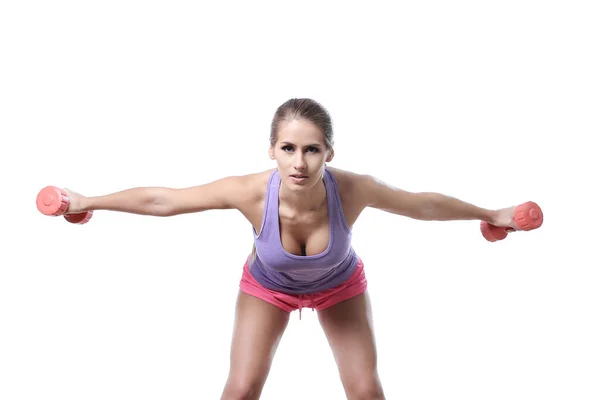 Entraînement Femme Dans Salle Gym — Photo