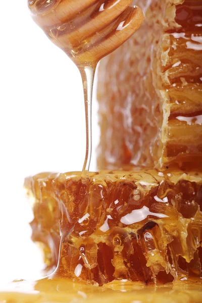 Close Fresh Honeycombs — Stock Photo, Image