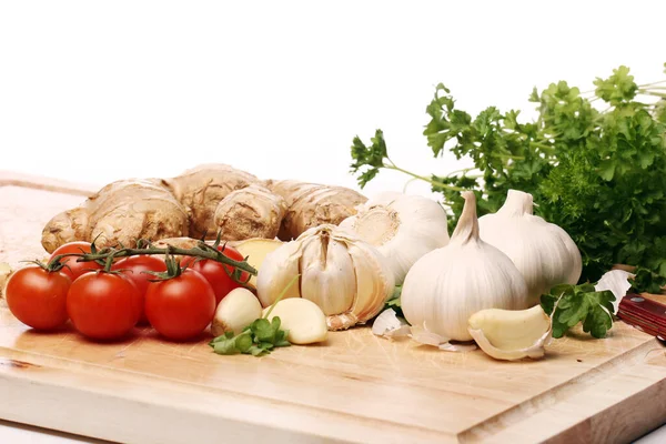 Gros Plan Sur Les Légumes Sains Sur Table — Photo