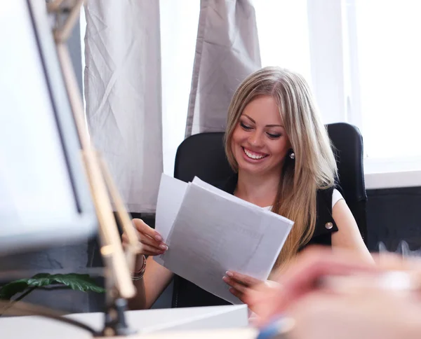 Negocios Trabajo Mujer Oficina — Foto de Stock