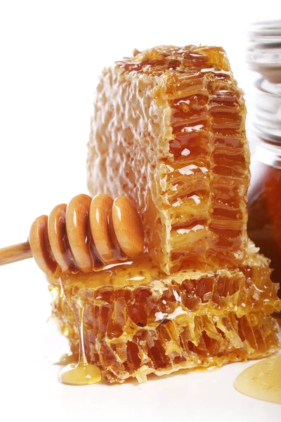 Close Fresh Honeycombs — Stock Photo, Image