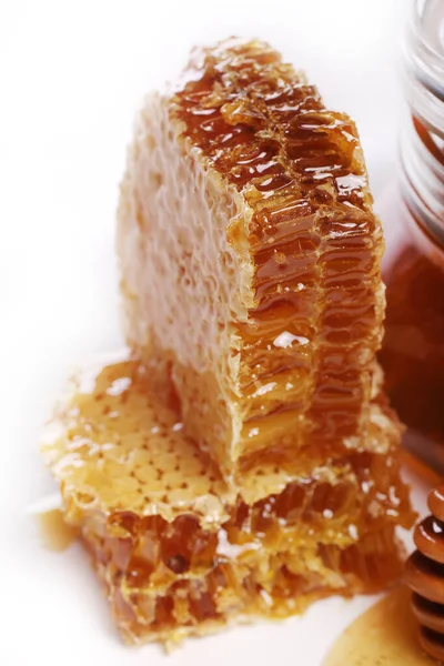 Närbild Färska Honungskakor — Stockfoto