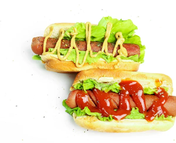 Jídlo Hot Dog Stole — Stock fotografie