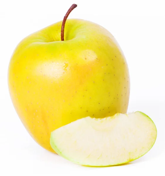 Läckra Äpple Vit Bakgrund — Stockfoto