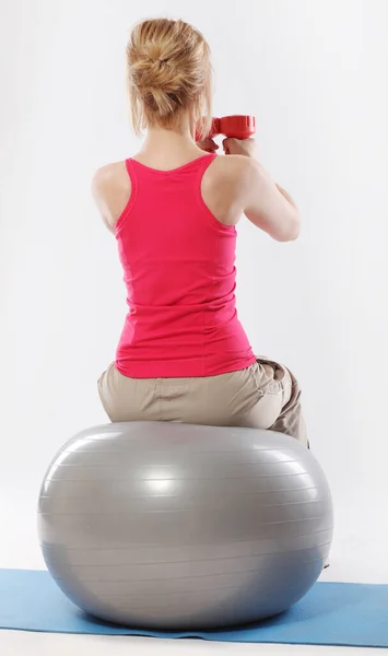 Fitness Frau Posiert Gesundes Lebensstil Konzept — Stockfoto